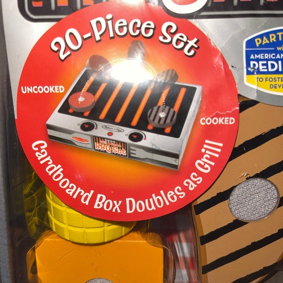 Melissa & Doug Wooden Grill & Serve BBQ Grill Set 20 pieces Toy BRAND NEW - Picture 3 of 9